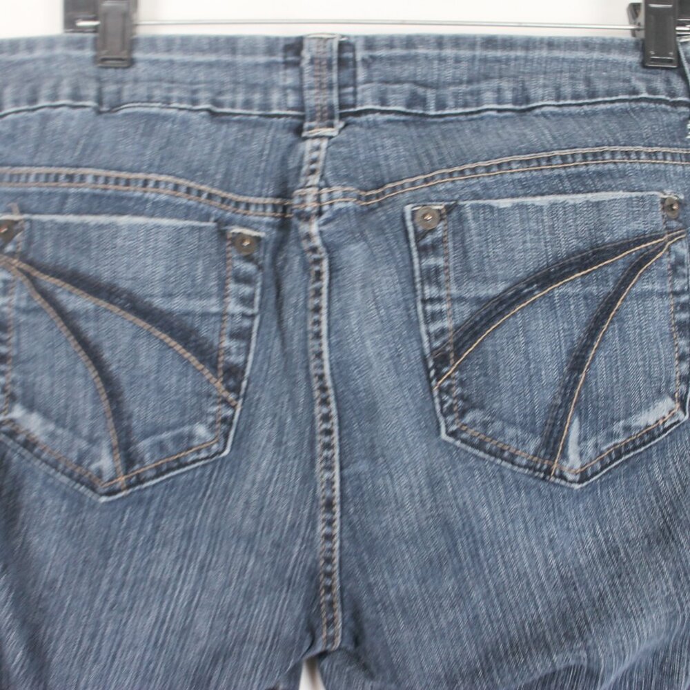 TORRID Denim Jeans Woman Size 16 Dark Blue Boot cut 5 Pocket Design Stretch - Picture 4 of 10